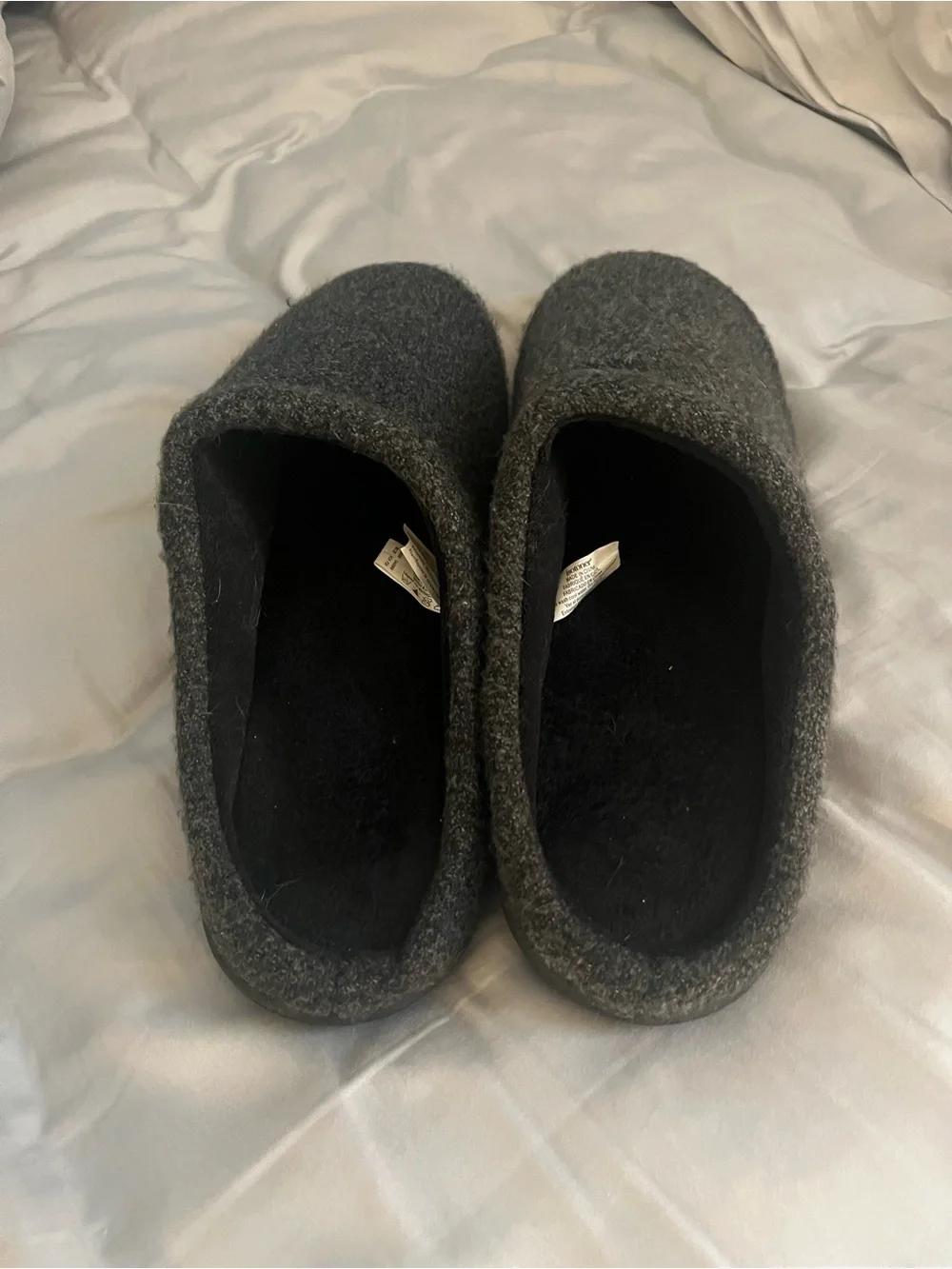 Cozy Dark Gray Fuzzy Slip-On Slippers